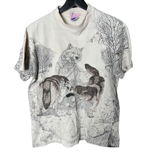 VTG Wolves T Shirt USA Medium - Picture 1 of 3
